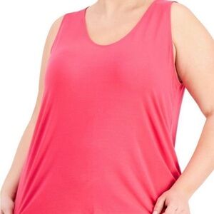 Ideology Plus Size Pink Relaxed  Activewear Tank Top Size 3X NWT
